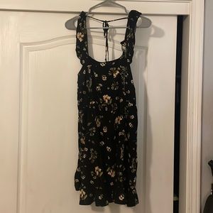 Black sun dress with open back
